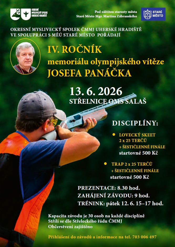 IV.ROČNÍK memoriálu olympijského vítěze JOSEFA PANÁČKA